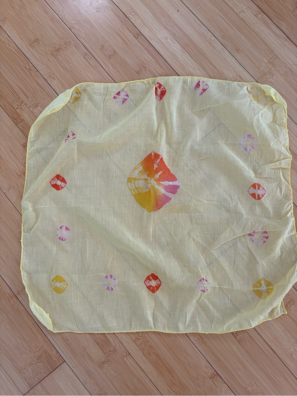 Made in India Pale Yellow  Accent Scarf 100% Cotton Ultra Light